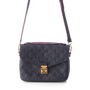 Louis Vuitton Metis Monogram Leather Empreinte Shoulder Bag Navy Blue